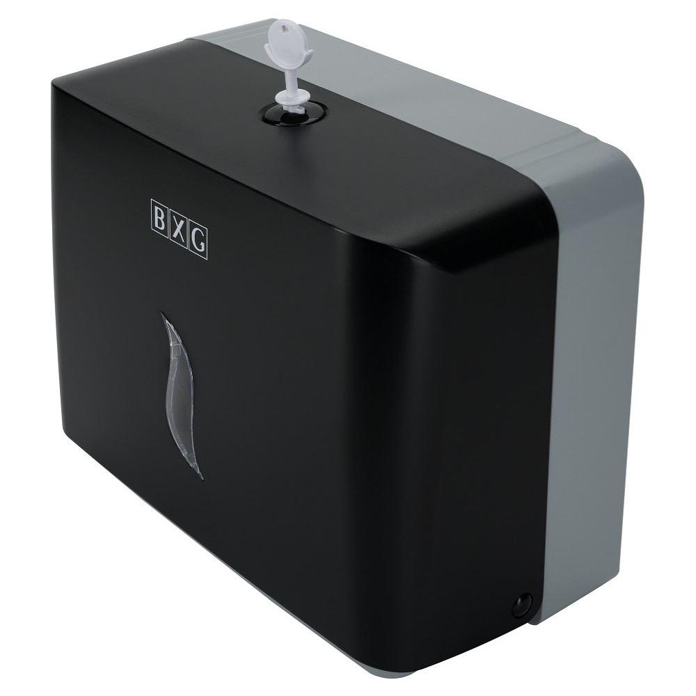 Диспенсер для полотенец листовых BXG-PD-8228B, пластик, черный
