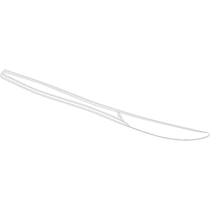 Нож из кукурузного крахмала одноразовый, 160мм, 50шт/упак, белый - 2