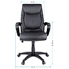 Кресло для руководителя Helmi "HL-E02 Income", экокожа, пластик, черный - 6