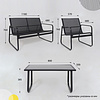 Комплект мебели садовой AksHome VERANDA (кресло 2 шт, диван 1 шт, стол 1 шт), черный - 36
