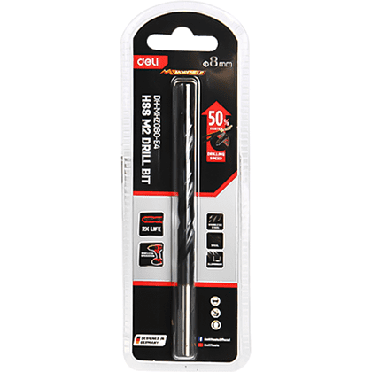 Сверло по металлу Deli RS EDH-MHZ050-E4, 5.0 мм, DIN 338, HSS-TiN - 2