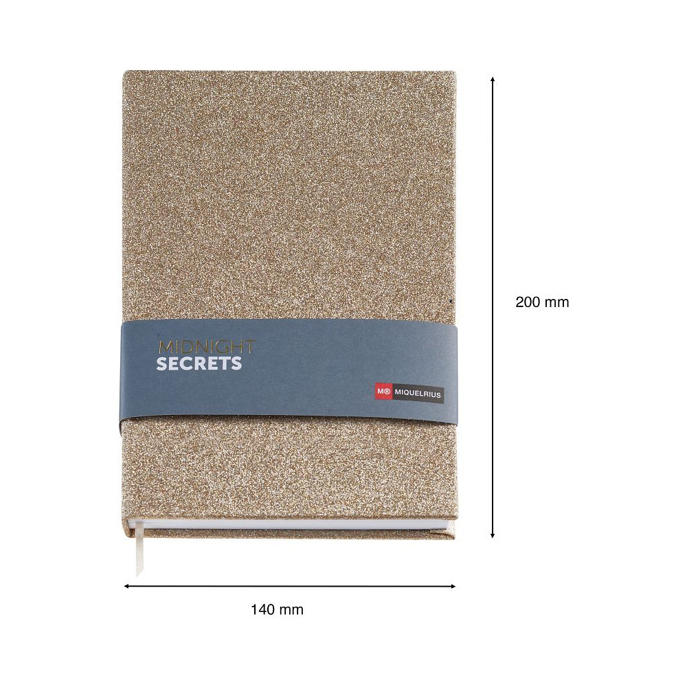 Блокнот Miquelrius "Midnight Glitter", А5, 80 листов, коричневый - 3