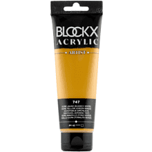 Краски акриловые "Blockx", 747 охра желтая (зеленый оттенок), 120 мл