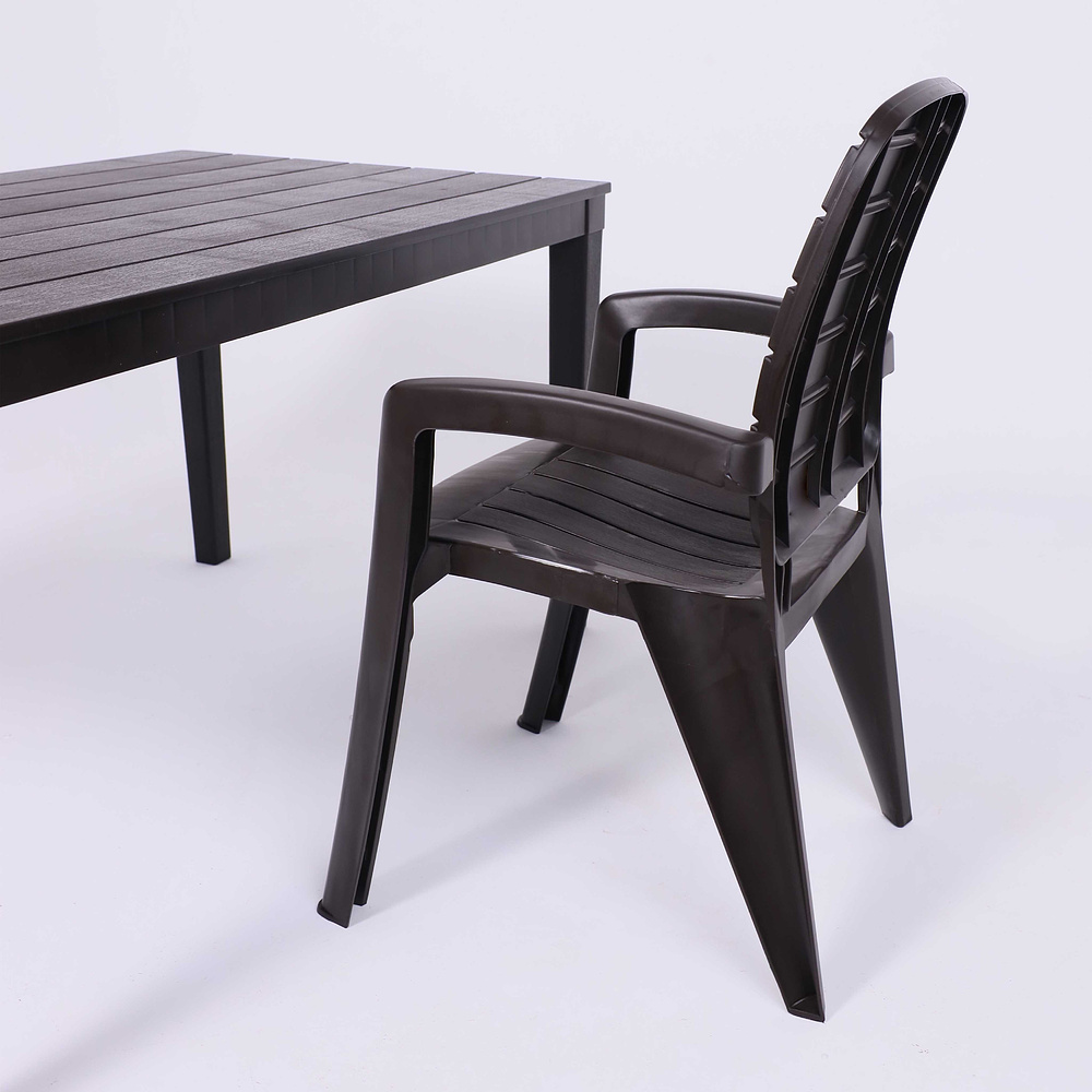 Кресло садовое "Прованс", пластик, шоколадный - 2