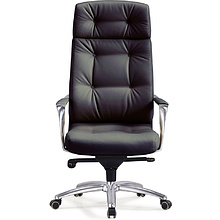 Кресло для руководителя Бюрократ DAO, кожа, черный