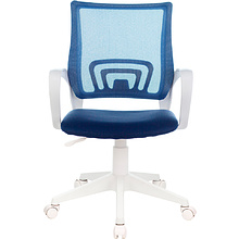 Кресло Бюрократ "CH-W695NLT", сетка, ткань, пластик, темно-синий