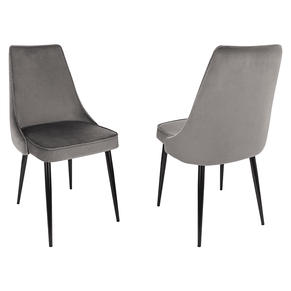 Стул Бюрократ "CH-K4_2", ткань, темно-серый, металл,  комплект 2 штуки