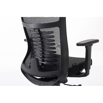 Кресло для руководителя EVOLUTION "FISHBONES", ткань, сетка, пластик, черный - 14