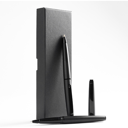 Набор Uma "Eternity M": ручка шариковая автоматическая и роллер, черный, серебристый - 8