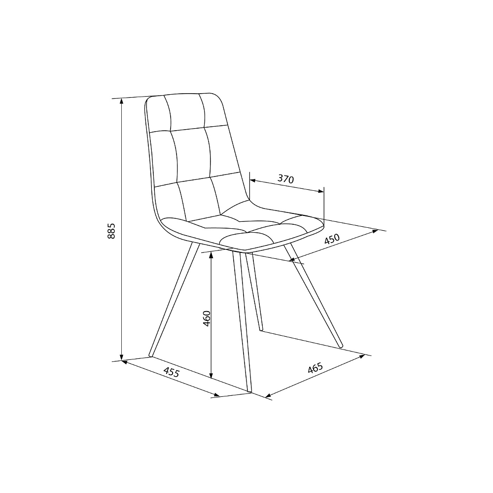 Стул Бюрократ "CH-K1_4", ткань, синий, металл, комплект 4 штуки - 9