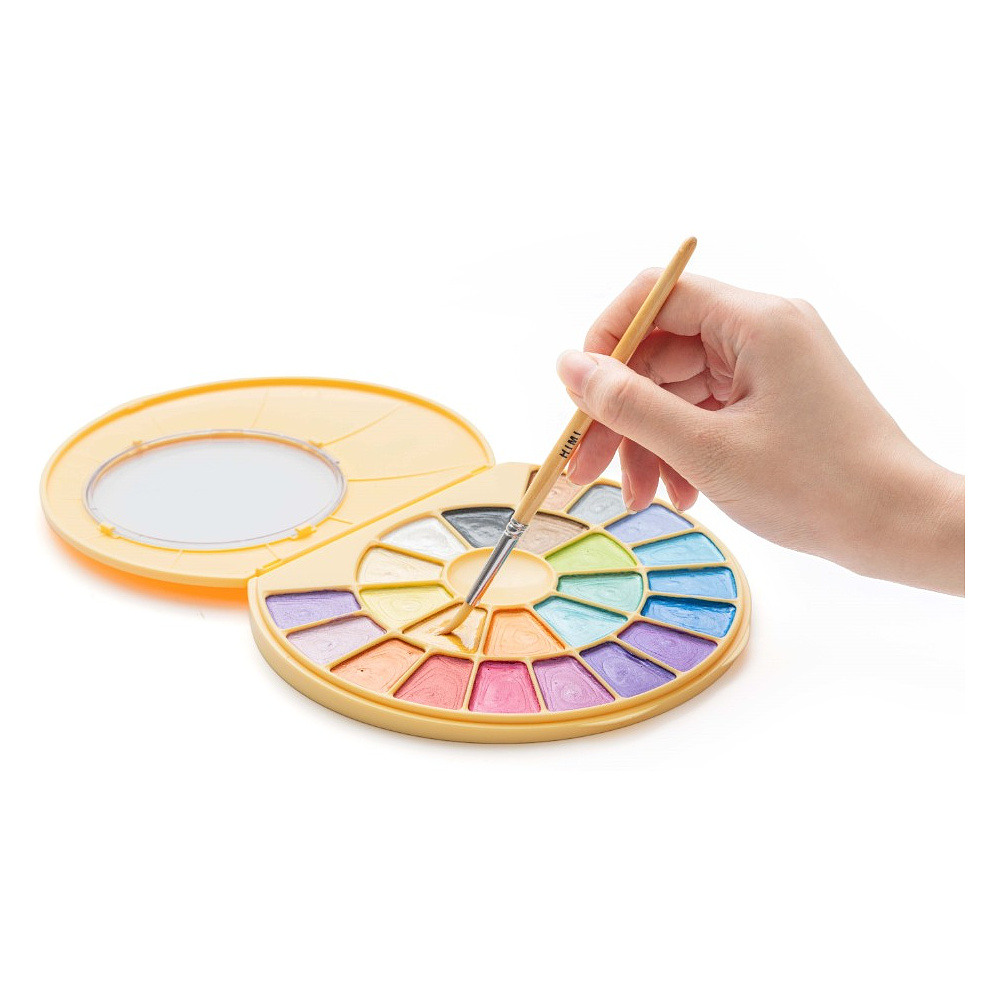 Краски акварельные металлик "Himi", набор, 24 цвета - 8