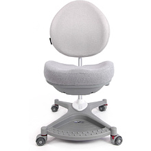 Кресло детское SingBee Cobee 138, ткань, серый, пластик, корпус серый, подставка для ног, с чехлом серым