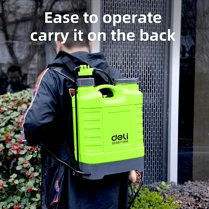Опрыскиватель садовый помповый Deli GS EDL581120A, 20 л, ранцевый, зеленый, черный - 4