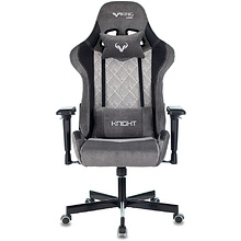 Кресло игровое "Zombie VIKING 7 KNIGHT Fabric", ткань, экокожа, металл, серый