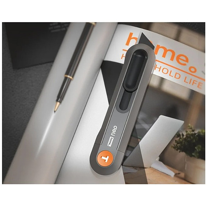 Набор ножей строительных Deli HS EHT4003C, 3 шт (ножи 9мм/18мм/трапеция), Soft Touch, оранжевый - 16