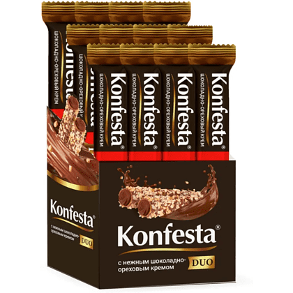 Конфеты "Конфеста DUO", 38 г, с шоколадно-ореховой начинкой - 6