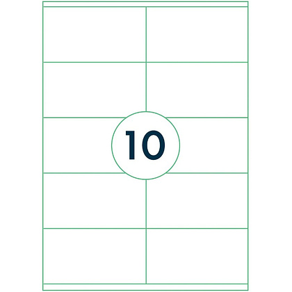 Самоклеящиеся этикетки универсальные "Rillprint", 105x57 мм, 100 листов, 10 шт, белый - 2