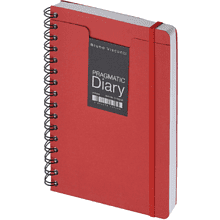 Ежедневник недатированный на гребне "Pragmatic", А5, красный