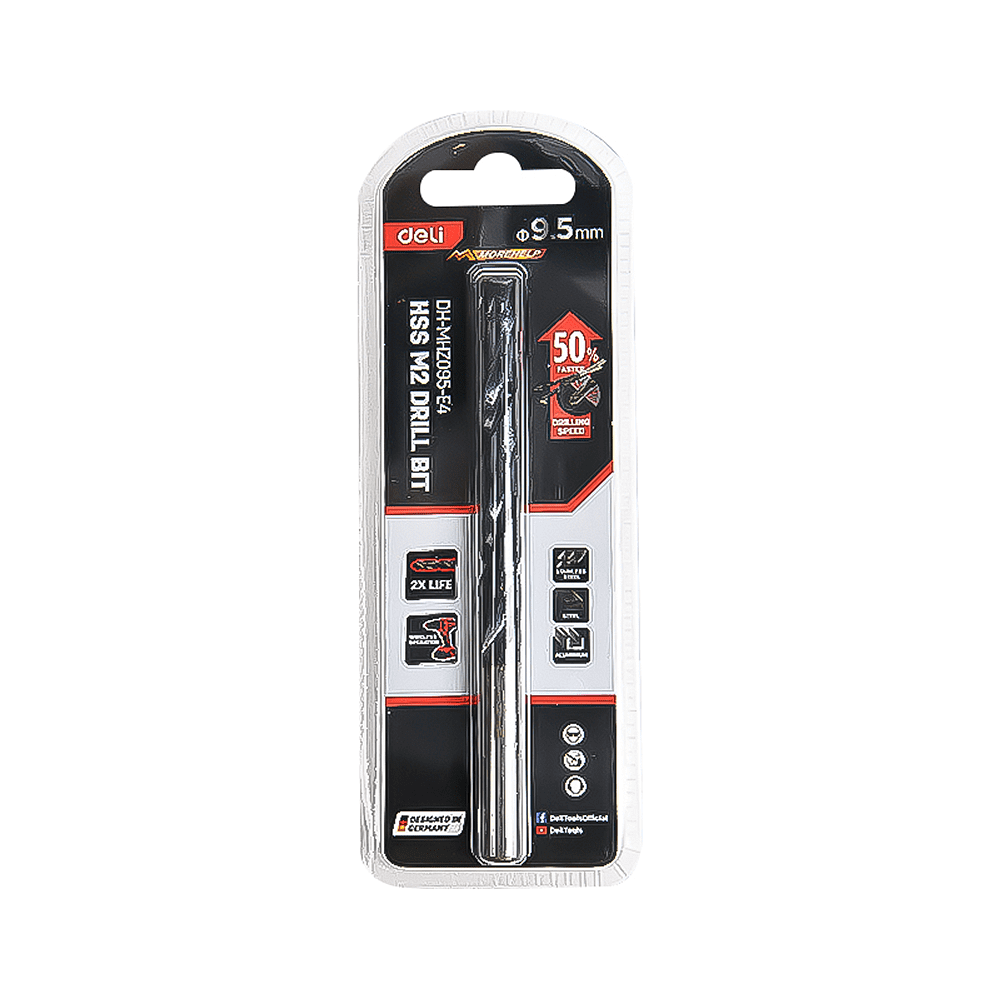 Сверло по металлу Deli RS EDH-MHZ100-E4, 10.0 мм, DIN 338, HSS-TiN - 2
