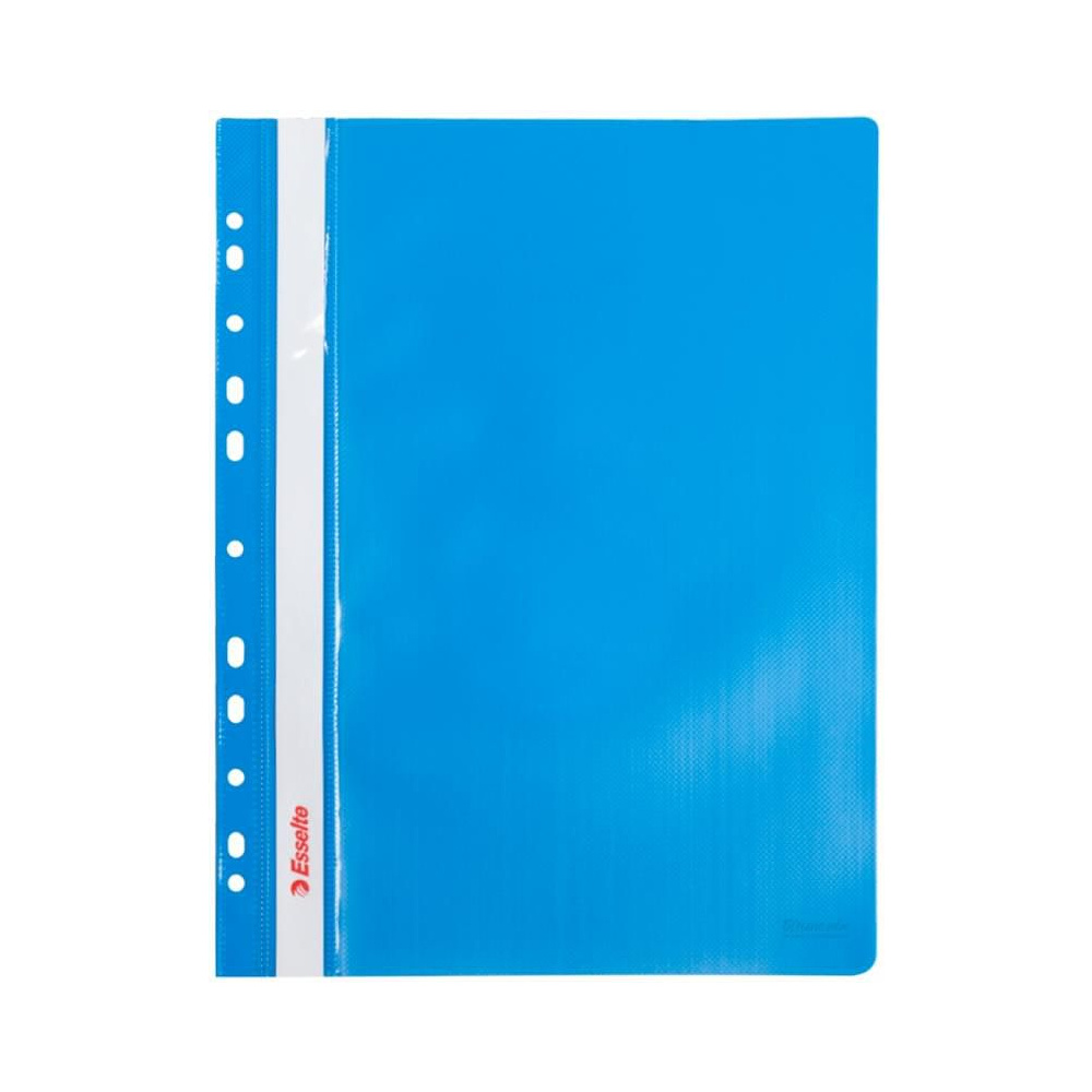 Папка-скоросшиватель с прозрачной обложкой с перфорацией "Esselte", A4, синий