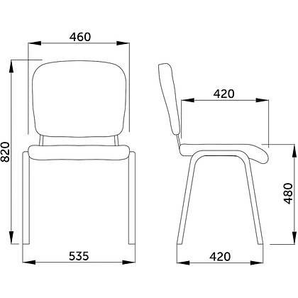 Стул офисный "Iso Black", ткань, металл, синий - 3