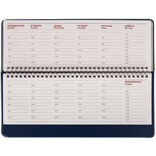 Еженедельник недатированный "Bliss", 300х140 мм, 128 страниц, синий