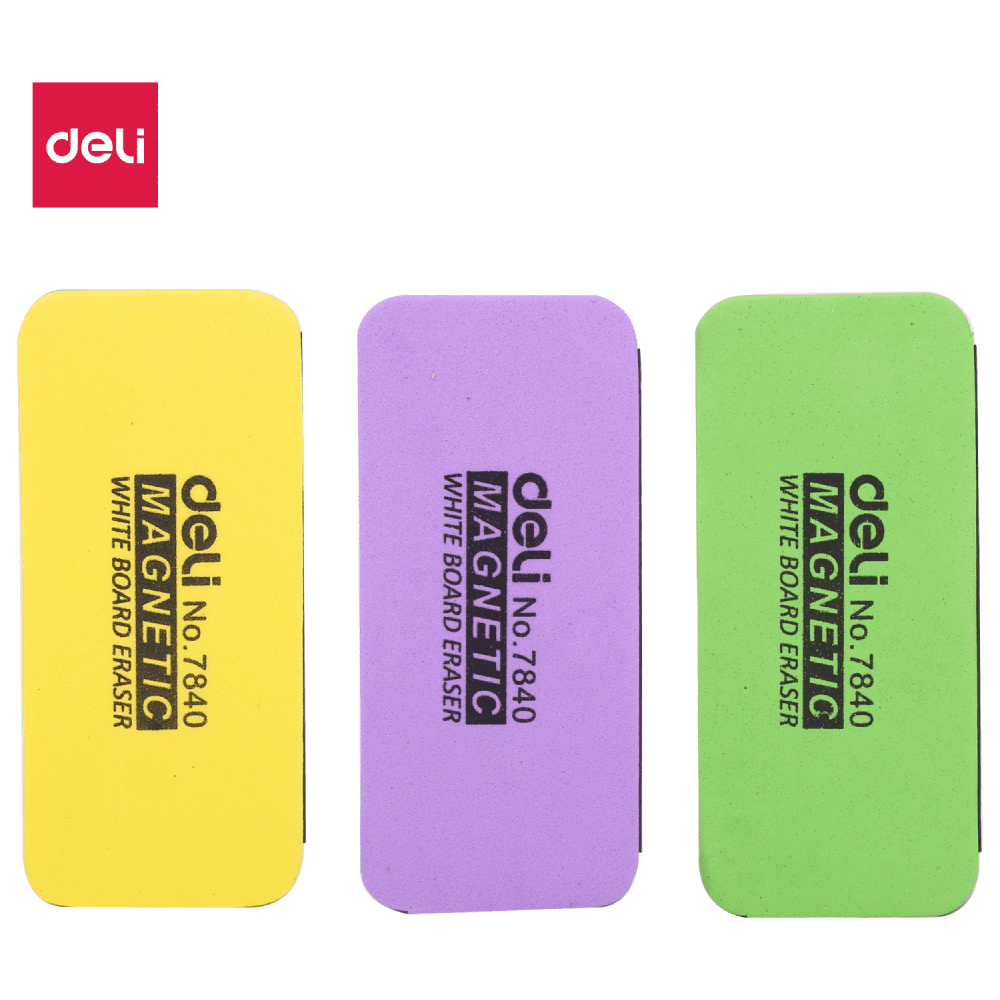 Щетка для доски магнитная "Deli", 110x50x30 мм., ассорти