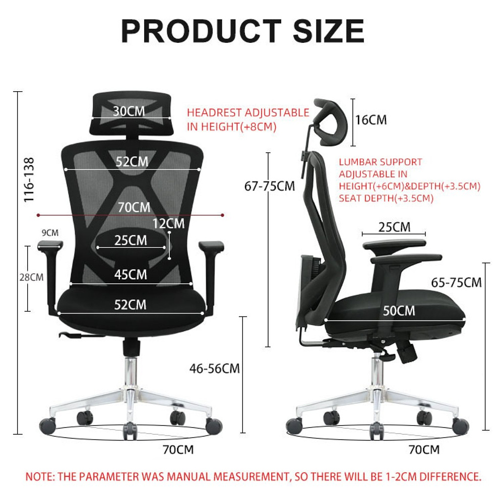 Кресло для руководителя EVOLUTION "EXO F1", ткань, сетка, алюминий, серый - 7