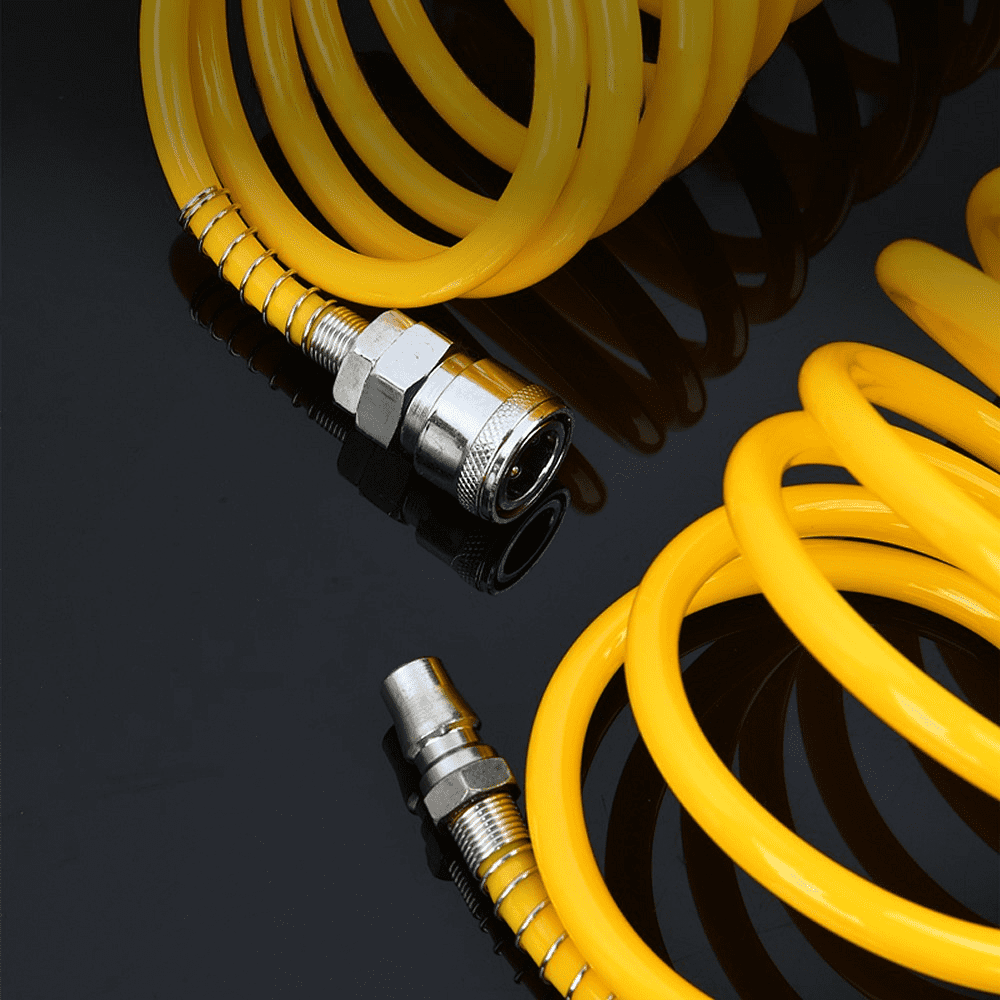 Шланг пневматический Deli YS EDL-PU05, 5/8 мм, 5 м, спиральный, полиуретановый - 2