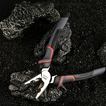 Плоскогубцы Deli RS EDL0005, 200 мм, усиленные., комбинированные, красный, черный - 4