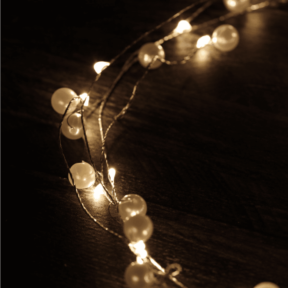 Гирлянда электрическая LED "Нить. Жемчужина", 2 м, тепло-белый - 3