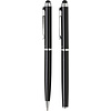 Набор ручек "Deluxe": ручка шариковая автоматическая и роллер, черный, серебристый - 5