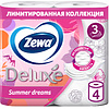 Бумага туалетная "Zewa Deluxe", 3 слоя, 4 рулона - 2