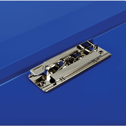 Папка В-611 "Стандарт" с зажимом и карманом, пластик , синий - 2