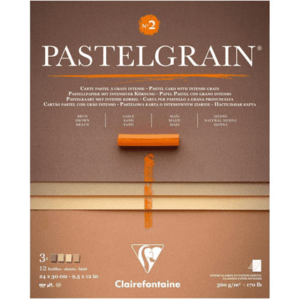 Блок бумаги для пастели "PastelGrain" 4 оттенка, 24х30см, 360 г, 12 листов, №2