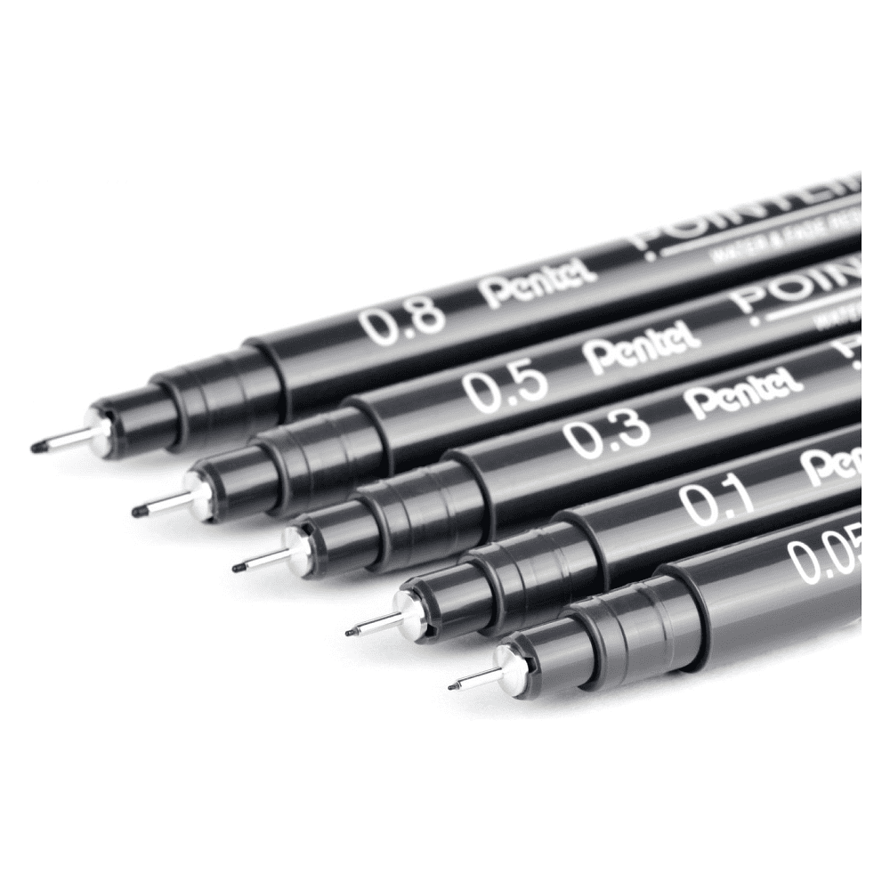 Набор ручек капиллярных "Pointliner", 5 шт, черный - 3
