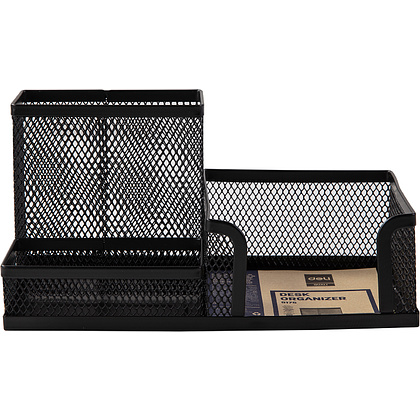 Подставка для канцелярских мелочей Deli, 215x75x53 мм, черный - 4