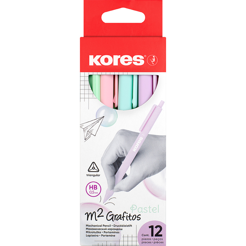 Карандаш автоматический Kores "М2", 0.5 мм, ассорти  - 2