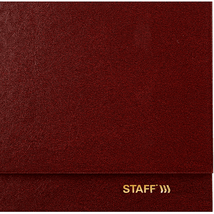 Планинг датированный "Staff" на 2027 год, 300х130 мм, 128 страниц, линейка, бордовый - 3