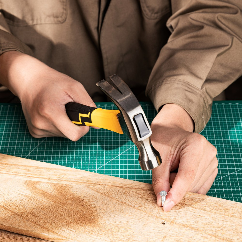 Молоток-гвоздодер Deli YS EDL5001, 0,25 кг, фибергласовая рукоятка - 7