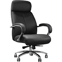Кресло для руководителя EVERPROF MAXI экокожа, черный, крестов. алюминий