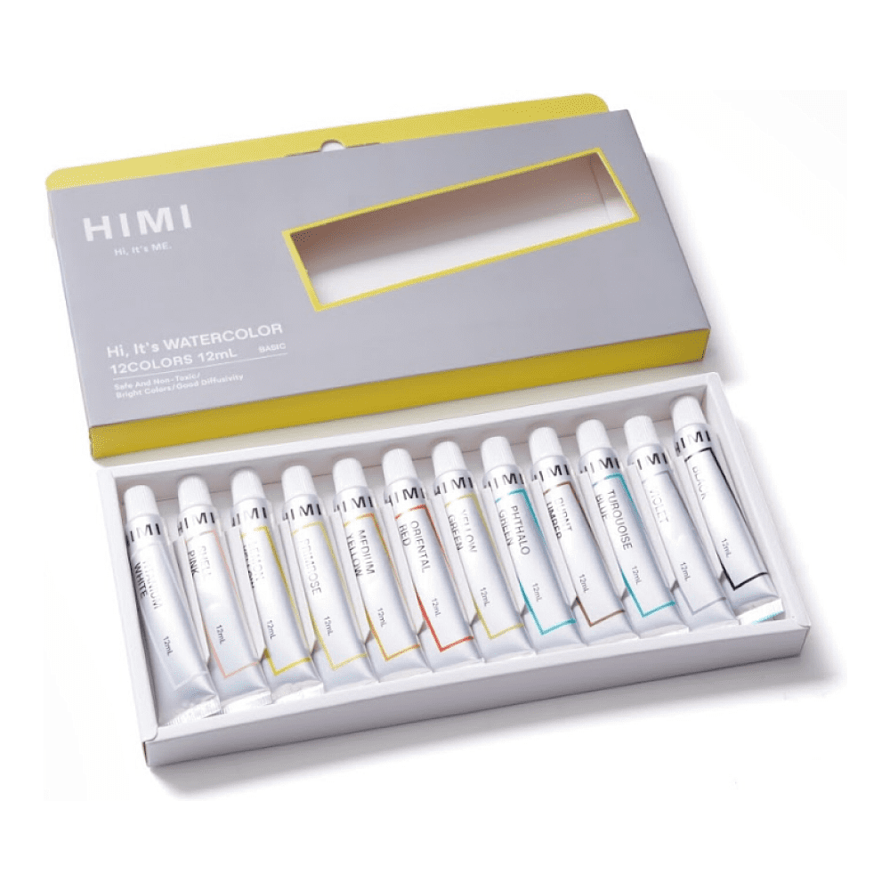 Краски акварельные "Himi Miya", 12 цветов, тубы