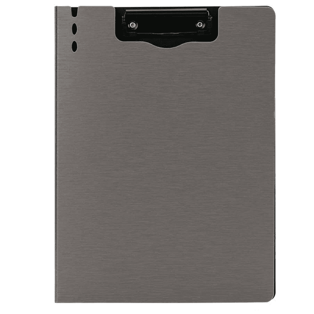 Планшет открывающийся с зажимом "Deli", A4, светло-серый