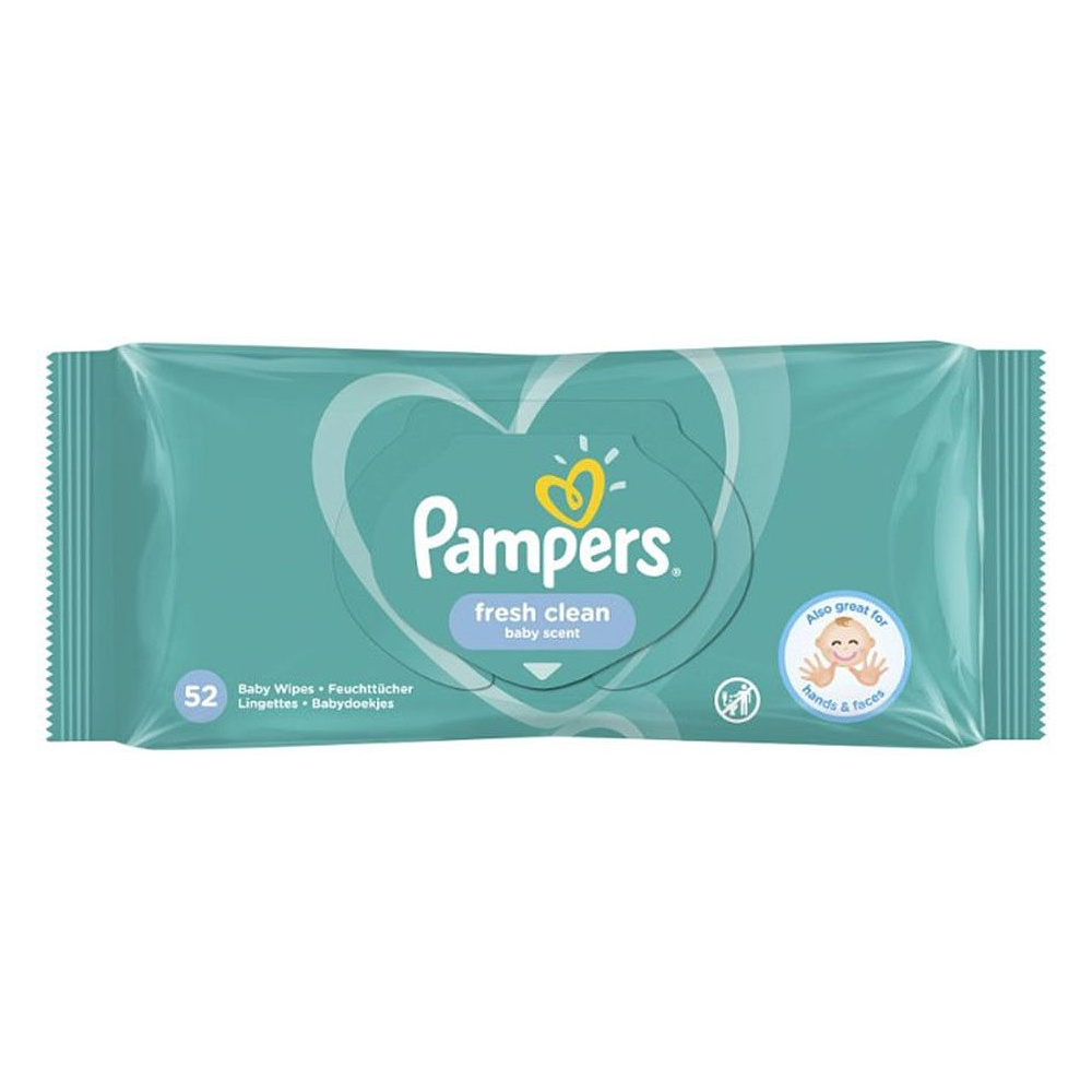 Салфетки влажные детские "Pampers Fresh Clean", 52 штук - 2