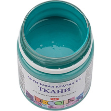 Краска акриловая по ткани "Декола", 733 турецкая зеленая, 50 мл., банка