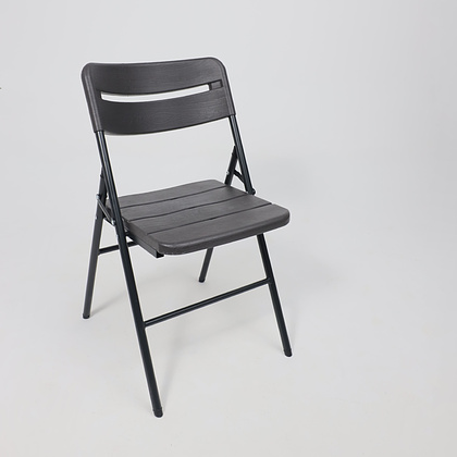 Стул складной, пластик, темно-серый - 12