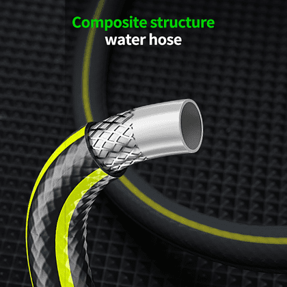 Шланг поливочный "Deli GS EDL8072E-30 5/8", 30 м, 4-х слойный, серый, зеленый - 2