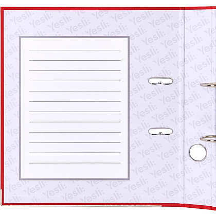 Папка-регистратор "Yesli:", А4, 50 мм, ПВХ Эко, красный - 8