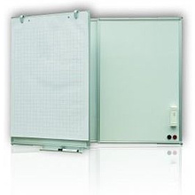 Магнитная доска трехэлементная белая, 120x180/360 см