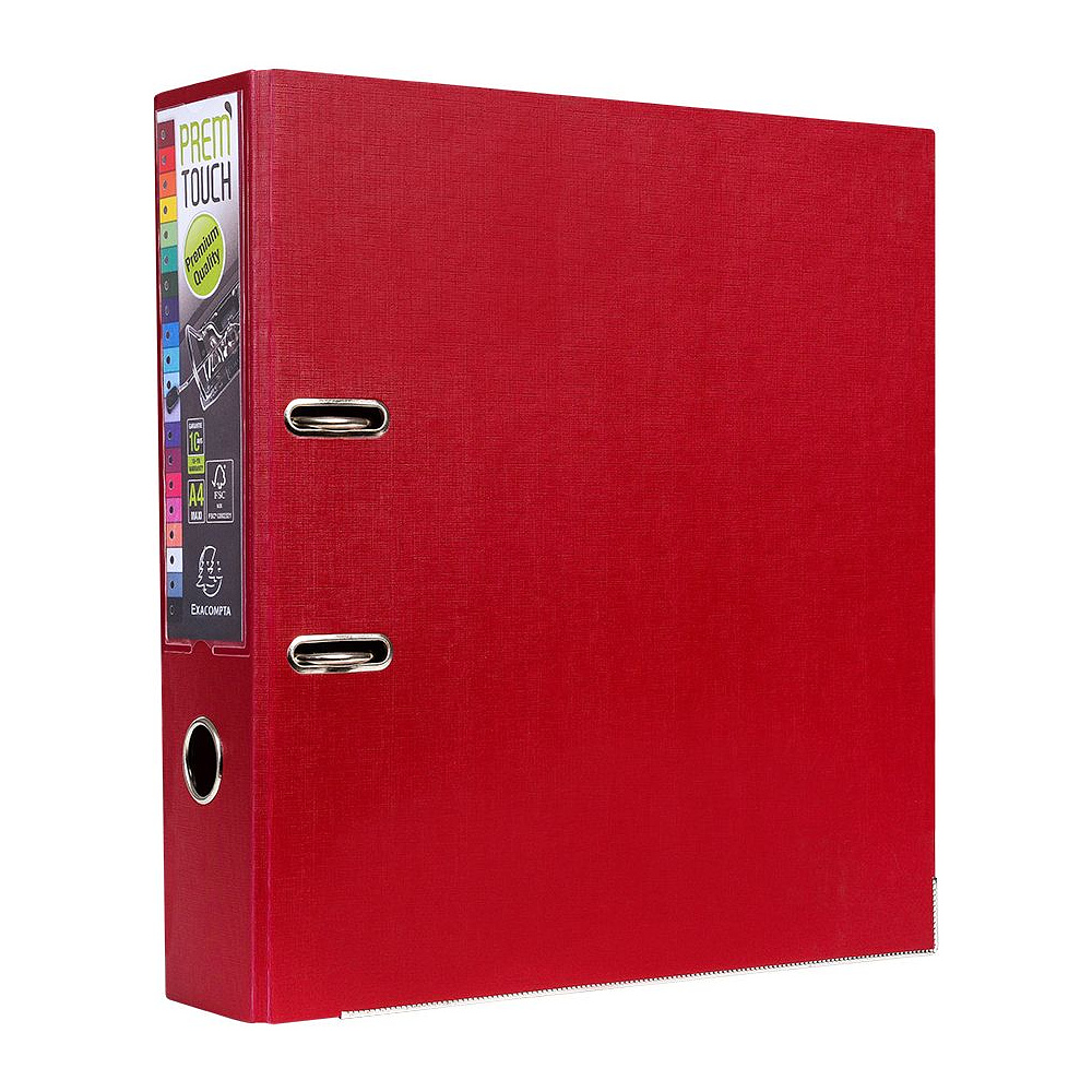 Папка-регистратор "Exacompta", A4, 80 мм, ПВХ, бордовый
